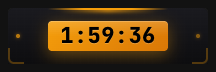 Round timer overlay in Tech style counting down